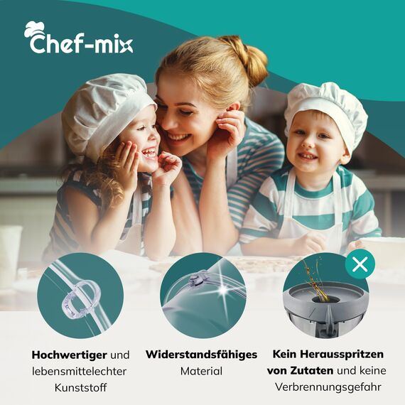 Chef-Mix Messbecher 100ml Ersatz für Vоrwerk Thermоmix Messbecher Kunststoff Dosierkappe - Becher Plastik für Deckelöffnung Küchenmaschine Thermоmix TM5 TM21 TM31 TM3300 & Zubehör für den Thermоmix TM