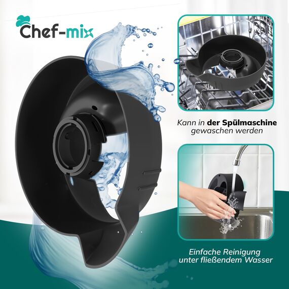 Chef-Mix TM 31 Mixtopffuss Schwarz Ersatz für Vоrwerk Thermоmix Mixtopf Unterteil TM31 - Kunststoff Behälterunterteil für Thermоmix Mixtopf TM31 - Thermоmix TM31 Ersatzteile & Thermоmix Zubehör TM31