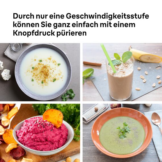 Braun Stabmixer MultiQuick 1 MQ 10.202 M - Elektrischer Stabmixer mit Edelstahl-Mixfuß und EasyTwist System, 3-teiliges Zubehör-Set, 450 Watt, Weiß