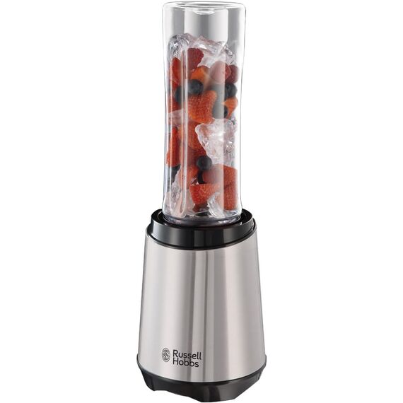 Bundle Set: Russell Hobbs Mixer - Standmixer & Smoothie Maker to go [23.500 U/min Power-Motor] inkl. 1x Mixbehälter 600ml (23472-56) + Russell Hobbs Extra-Trinkbehälter mit Kühlakku (21353-56)