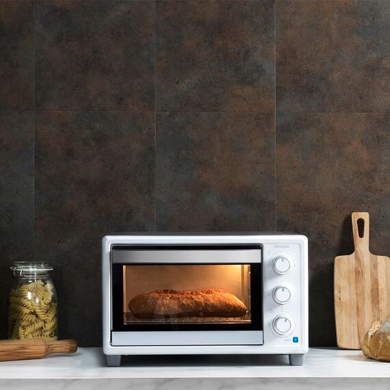 Cecotec Minibackofen Bake & Toast 2300 Weiß, 23 L, 1500 W, 3 Heizmodi, 60-Minuten-Timer, einstellbare Temperatur bis zu 230 ºC, Crumb Auffangschale