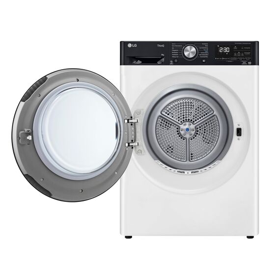 LG RT90V9P Wärmepumpentrockner – 9 kg Kapazität, Dual Inverter Technologie, Automatisch selbstreinigender Kondensator, Sensor Dry, Allergy Care, Reversive Trommel, Smart Diagnosis, ThinQ App, Weiß