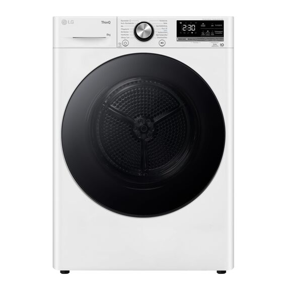 LG RT80V9W Wärmepumpentrockner 8 kg ǀ Klasse C ǀ Allergy Care ǀ Sensor Dry für optimierte Trockungsleitung