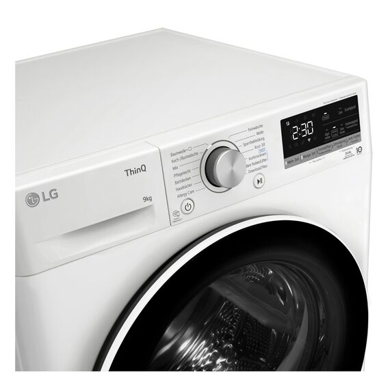 LG V9R09TC Wärmepumpen-Trockner 9 kg Kapazität, Sensor Dry, Allergy Care, Smart Diagnosis, Weiß