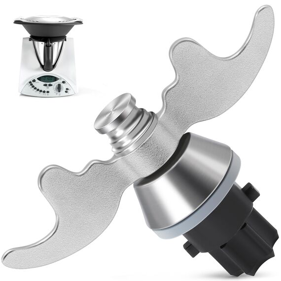 Inwee Teigmesser für Thermomix TM31, Mixmesser Ersatz Zubehör passend für Thermomix TM31, Edelstahl-Teigmischmesser, Double Leaf Design, Kein Teig-Rückstand, Schnelle Reinigung des Teigmessers