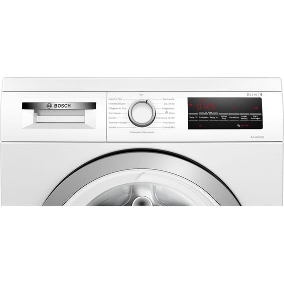 Bosch WUU28T71, Stiftung Warentest Testsieger*, Serie 6 Waschmaschine 8 kg, Unterbaufähig, 1400 UpM, Beladungserkennung, Hygiene Plus, Nachlegefunktion, Frontlader, LED Display, Schontrommel, AquaStop