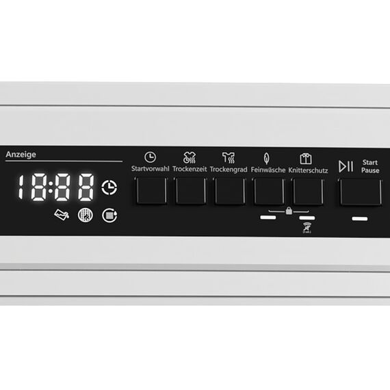 Telefunken Kondenstrockner / 7kg Trockner mit 15 Programmen, Startzeitvorwahl, Knitterschutz & reversierenden Trommelbewegungen, weiß, T-11-400-W