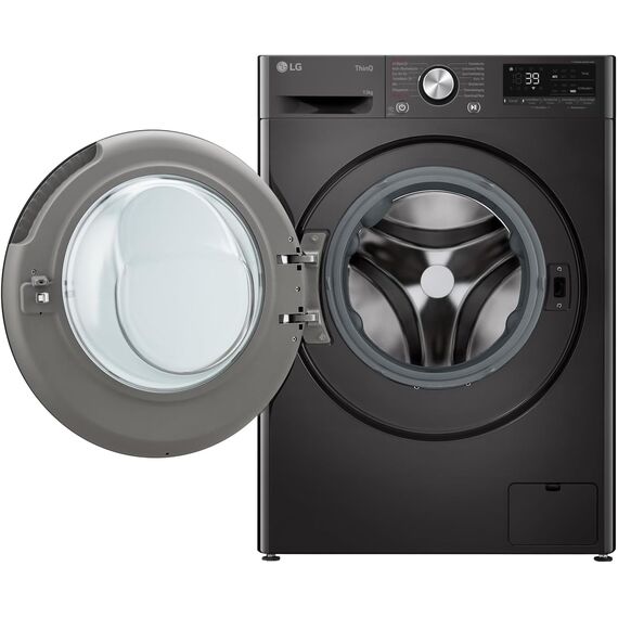 LG F4WR703YB Frontlader-Waschmaschine 13 kg, Klasse A -20%, 1.400 U./Min., 61.5x60x85 cm, TurboWash 360 in 39 Minuten, Allergy Care, Steam, Wi-Fi, Digitales Touchdisplay, Platinum Black