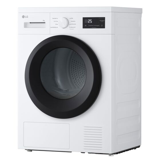 LG RT80B2 Kondenstrockner, 8 kg, Dual Inverter Wärmepumpe, Sensor Dry, LED-Touchdisplay, Startzeitvorwahl, Trommellicht, Edelstahl, 8 Programme, Weiß [Energieklasse D]