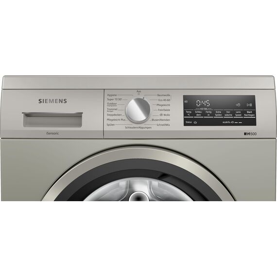 Siemens WU14UTS8, iQ500 Unterbau-Waschmaschine 9 kg, 1400 UpM, Antiflecken-System, smartFinish für weniger Bügeln, Schneller Waschen mit speedPack L, waterPerfect Plus, Nachlegefunktion, Silber-Inox