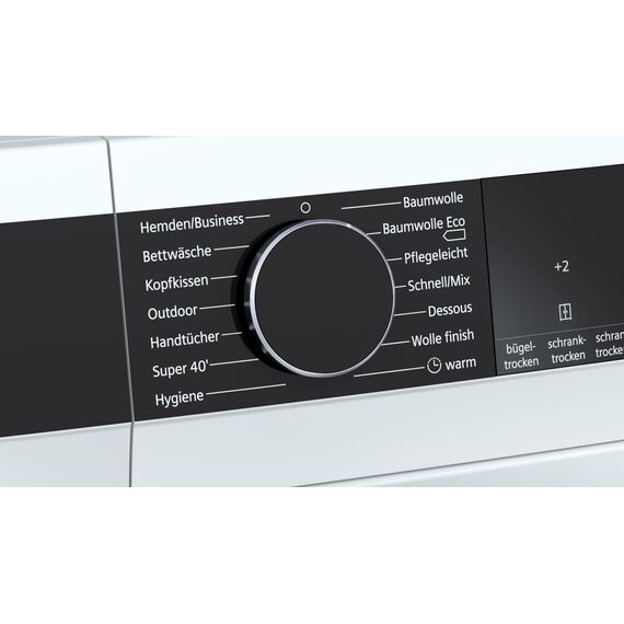 Siemens WQ33G2D40, iQ500 Wärmepumpentrockner für 1-8 kg Wäsche, Schnellprogramm für kleine Ladungen, Schonende Trocknung mit autoDry, softDry Schontrommel, Outdoor-Programm, LED-Display, Weiß