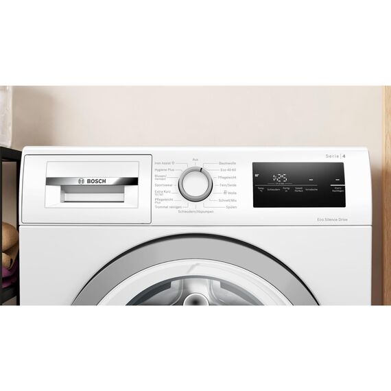 BOSCH WAN28127 Waschmaschine Serie 4, Frontlader mit 8kg Fassungsvermögen, 1400 UpM, Iron Assist, Active Water Plus, EcoSilence Drive, Speed Perfect, Weiß, 60cm