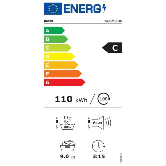 Bosch WQB245B40, Stiftung Warentest GUT (2,5)*, Serie 8 Smarter Wärmepumpentrockner 9 kg, AutoDry Sensorgesteuerte Trocknung, SmartDry Programmautomatik, LED-Display, Selbstreinigender Kondensator