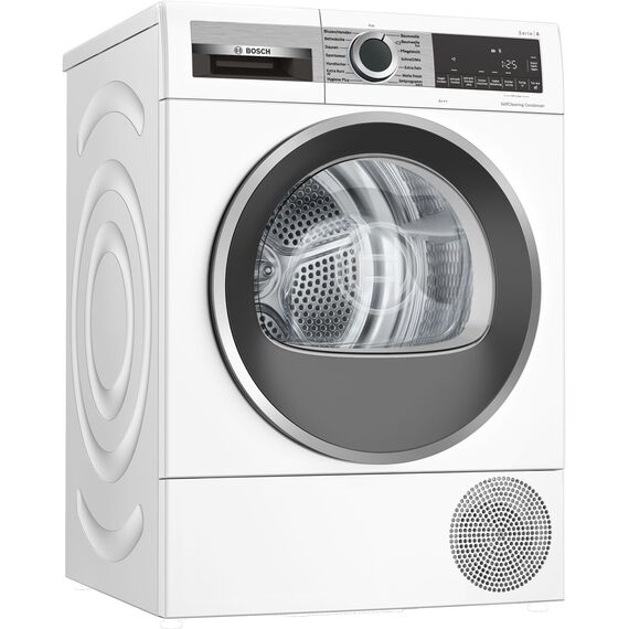 Bosch WQG235D00, Stiftung Warentest GUT (2,2)*, Serie 6, Wärmepumpentrockner 8 kg, Schneller getrocknete Wäsche, Auto Dry, Option Halbe Beladung, Sensitive Drying-System, Selbstreinigender Kondensator