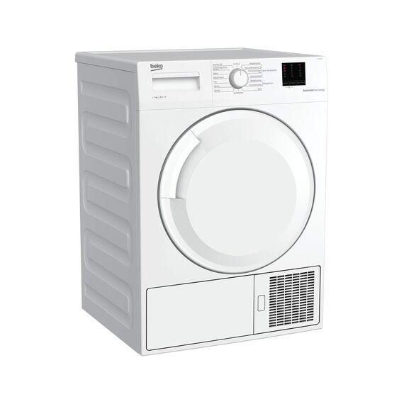 Beko DS7511PA b100 Wärmepumpentrockner, 7 kg, LED-Display, Aquawave Shcontrommel, 34 cm XL-Einfüllöffnung, Startzeitvorwahl, Kindersicherung, Knitterschutz, Weiß