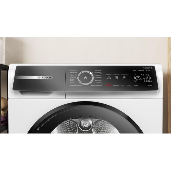 Bosch WQB245B40, Stiftung Warentest GUT (2,5)*, Serie 8 Smarter Wärmepumpentrockner 9 kg, AutoDry Sensorgesteuerte Trocknung, SmartDry Programmautomatik, LED-Display, Selbstreinigender Kondensator