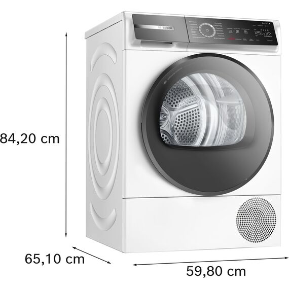 Bosch WQB245B40, Stiftung Warentest GUT (2,5)*, Serie 8 Smarter Wärmepumpentrockner 9 kg, AutoDry Sensorgesteuerte Trocknung, SmartDry Programmautomatik, LED-Display, Selbstreinigender Kondensator