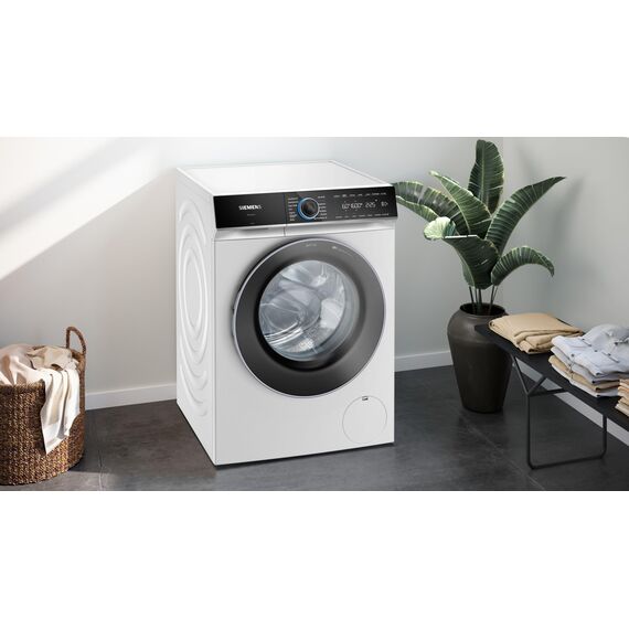 Siemens WG56B2A41, iQ700, Smarte Waschmaschine 10 kg, 1600 UpM, Made in Germany, i-Dos, Antiflecken-System, smartFinish Bügelhilfe, schneller Waschen mit speedPack XL, Mini load für Einzelteile