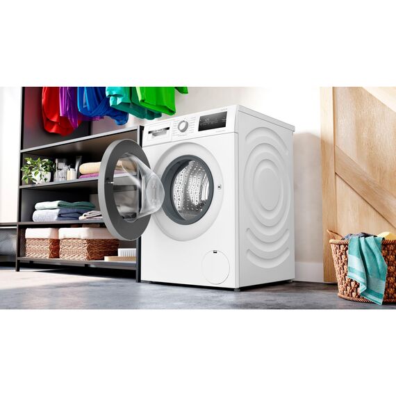 BOSCH WAN28127 Waschmaschine Serie 4, Frontlader mit 8kg Fassungsvermögen, 1400 UpM, Iron Assist, Active Water Plus, EcoSilence Drive, Speed Perfect, Weiß, 60cm
