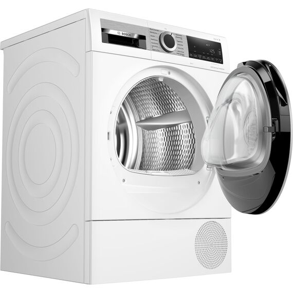 Bosch WQG235D00, Stiftung Warentest GUT (2,2)*, Serie 6, Wärmepumpentrockner 8 kg, Schneller getrocknete Wäsche, Auto Dry, Option Halbe Beladung, Sensitive Drying-System, Selbstreinigender Kondensator