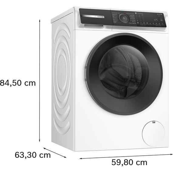 Bosch WGH244M40, Serie 6, Smarte Waschmaschine 9 kg, 1400 UpM, Fleckenautomatik, Iron Assist für weniger Falten, Mini Load, schneller Waschen mit Speed Perfect, Touch Bedienung, Nachlegefunktion
