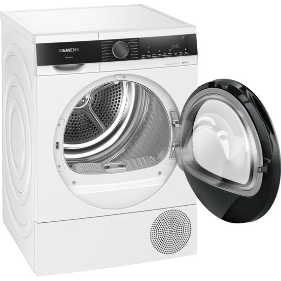 Siemens WQ35G2D00 iQ500 Wärmepumpen-Trockner 8 kg, autoDry für schonendes & präzises Trocknen, speedPack für kürzere Laufzeiten, softDry-Trommelsystem, Selbstreinigender Kondensator, Weiß