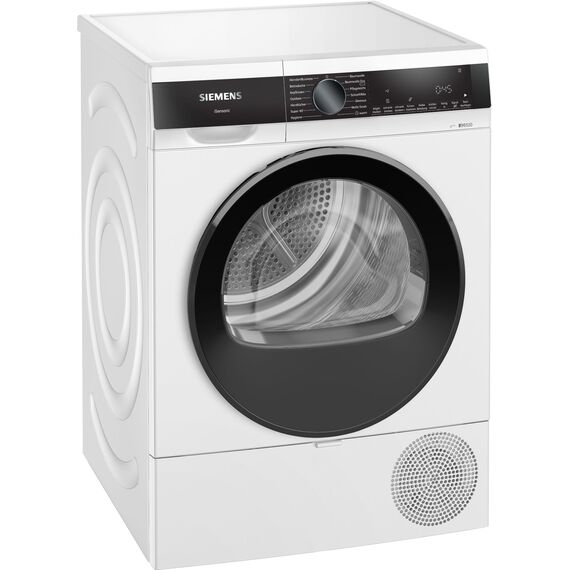 Siemens WQ33G2D40, iQ500 Wärmepumpentrockner für 1-8 kg Wäsche, Schnellprogramm für kleine Ladungen, Schonende Trocknung mit autoDry, softDry Schontrommel, Outdoor-Programm, LED-Display, Weiß
