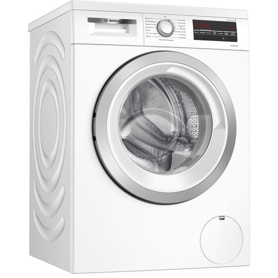 Bosch WUU28T71, Stiftung Warentest Testsieger*, Serie 6 Waschmaschine 8 kg, Unterbaufähig, 1400 UpM, Beladungserkennung, Hygiene Plus, Nachlegefunktion, Frontlader, LED Display, Schontrommel, AquaStop