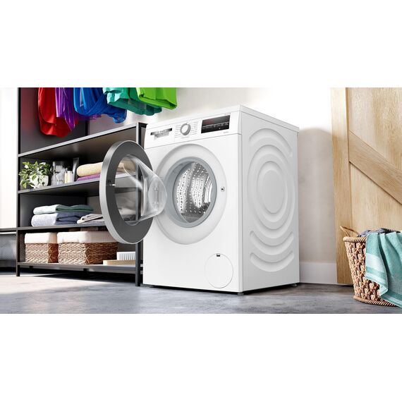 Bosch WUU28T71, Stiftung Warentest Testsieger*, Serie 6 Waschmaschine 8 kg, Unterbaufähig, 1400 UpM, Beladungserkennung, Hygiene Plus, Nachlegefunktion, Frontlader, LED Display, Schontrommel, AquaStop