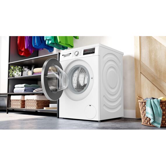 Bosch WUU28T42 Serie 6 Waschmaschine 9 kg, Unterbaufähig, 1400 UpM, Maximale Energie- und Wasserersparnis, Speed Perfect, Extraprogramme für Sport, Dunkles und Babykleidung, Nachlegefunktion