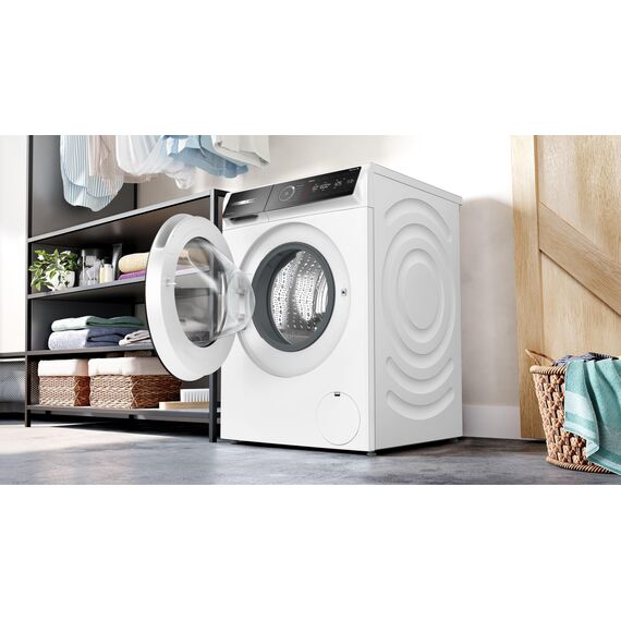 Bosch WGB256041, Serie 8, Smarte Waschmaschine, 1-10kg, 1600 UpM, Made in Germany, Maximale Energie- und Wasserersparnis, Fleckenautomatik, Iron Assist, Speed Perfect, Nachlegefunktion, AquaStop