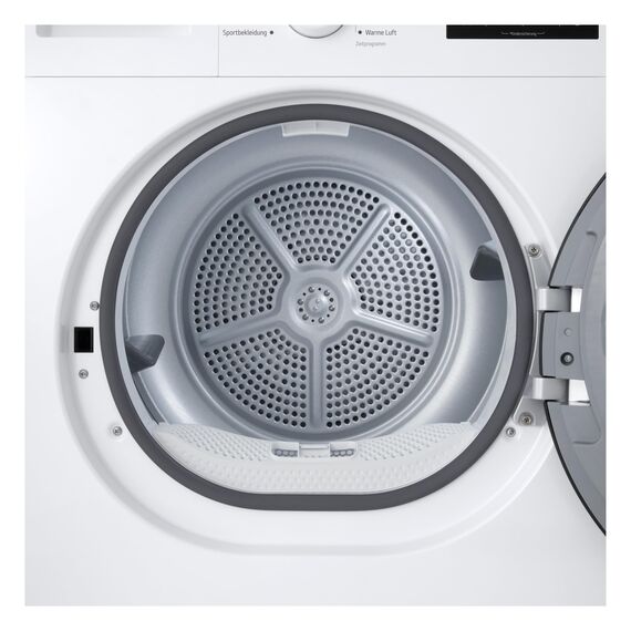 LG RT80B2 Kondenstrockner, 8 kg, Dual Inverter Wärmepumpe, Sensor Dry, LED-Touchdisplay, Startzeitvorwahl, Trommellicht, Edelstahl, 8 Programme, Weiß [Energieklasse D]