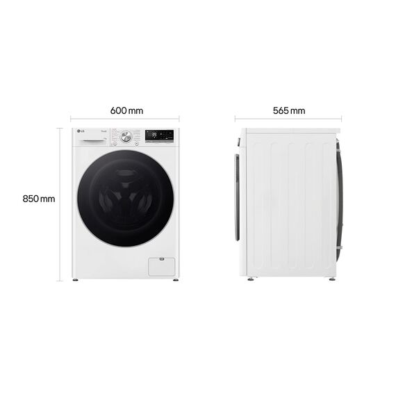 LG F4WR7011 Waschmaschine, Klasse A-10%, 11 kg Kapazität, 1350 U./Min., AIDD, Weiß