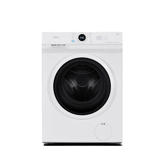 Midea MF10EW100B Waschmaschine / 10kg / 1400 U/Min/EEK A/Inverter Quattro Motor/Dampffunktion/Grosse Trommel/Nachlegefunktion/Kindersicherung/AquaStop, Weiß