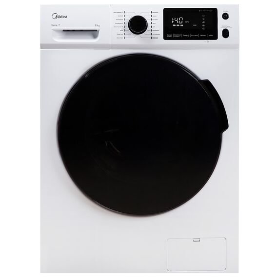 Midea Waschmaschine W 5.840 iN / 8KG Fassungsvermögen/Energieeffizienzklasse B / 1400 U/min/Steam Care/Reload-Nachlegefunktion