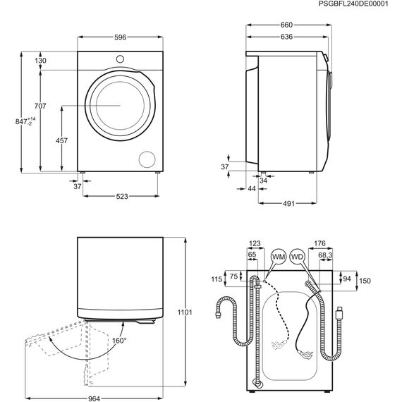 AEG AI Waschmaschine, 10 kg, Serie 6000 MaxWash - KI Waschassistent Volle Ladung in 45Min bei 30°C Sauber, Effizient, A, Hygiene-Programm mit Dampf, Nachlegefunktion, Aquastopp, 1400 U/min, LR6A5E400