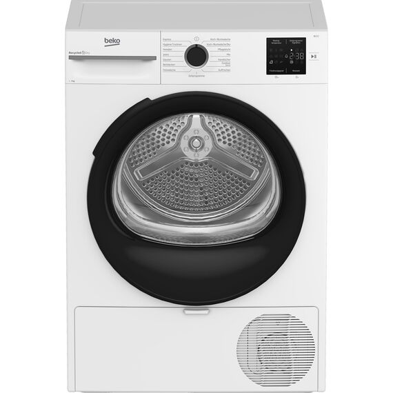 Beko BM3T3723W Wäschetrockner, 7 kg, Frontlader Kondenstrockner, allergikergeeignet, 15 Programme, kombinierter Filtermechanismus, Knitterschutz, AquaWave Schontrommel, Weiß