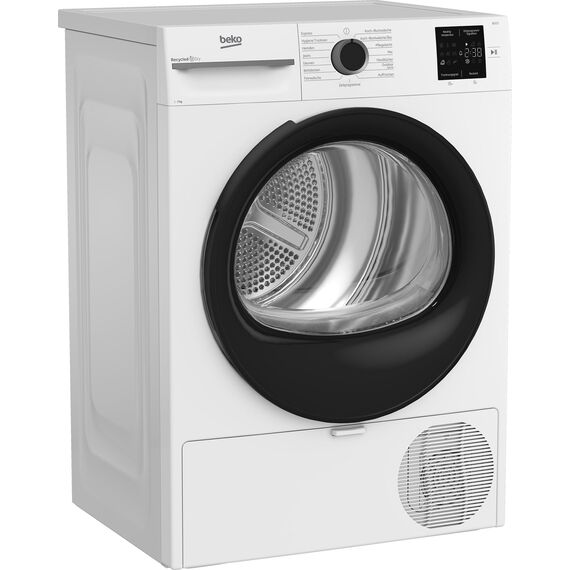 Beko BM3T3723W Wäschetrockner, 7 kg, Frontlader Kondenstrockner, allergikergeeignet, 15 Programme, kombinierter Filtermechanismus, Knitterschutz, AquaWave Schontrommel, Weiß