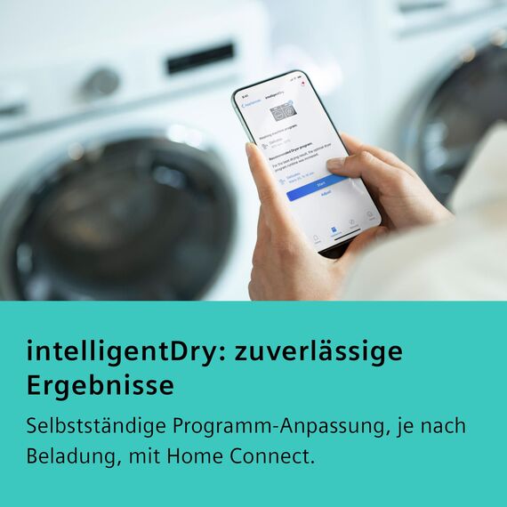 Siemens WR47B2C40 iQ700 Wärmepumpen-Trockner, 9 kg, Selbstreinigender Kondensator, AutoDry, Kurzprogramm 40', Nachlegefunktion, Reversierende Trommel, halbe Beladung, LED-Display, Touch Control