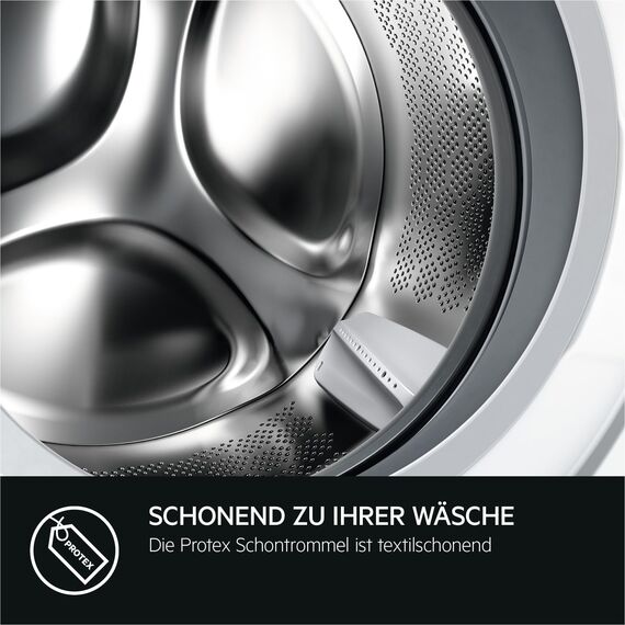 AEG Waschmaschine 9 kg, Serie 6000 ProSense: Mengenautomatik für automatische Anpassung von Waschdauer & Energieverbrauch, Startzeitvorwahl, Nachlegefunktion, Vollwasserschutz, 1400 U/min, L6AMZ49FL