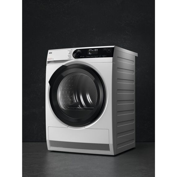 AEG Wärmepumpentrockner 8kg, Testsieger der Stiftung Warentest 2025, neue Energiekl. B, Serie 8000 AbsoluteCare Wolle- & Seidetrocknung, Reversierautomatik für Knitterschutz, Innenbeleuchtung TR8AMZ78
