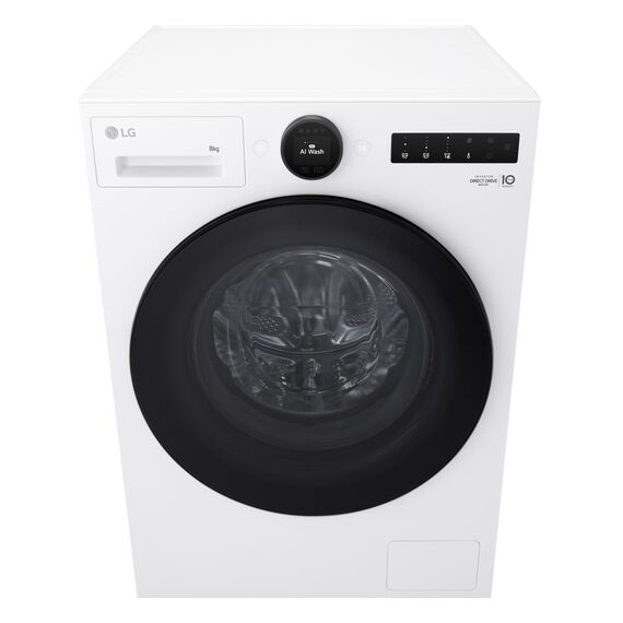 LG F4WX808YC Waschmaschine (8 kg, Energieklasse A-20%, 1.350 U/Min.) mit AI Wash, Easy-Touch Drehregler, TurboWash 360, Weiß