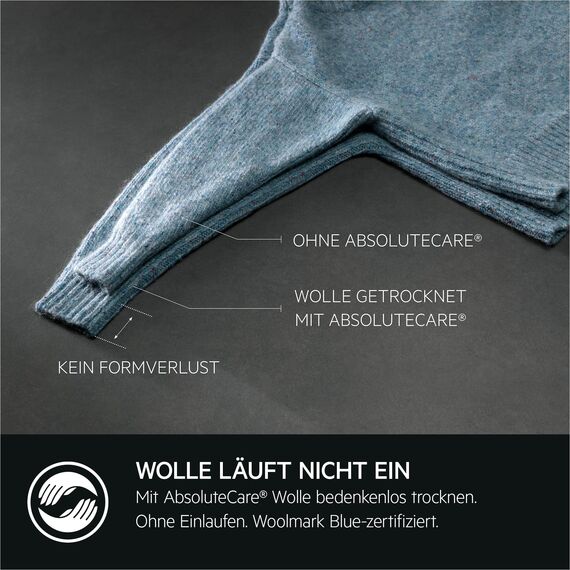AEG Wärmepumpentrockner 8kg, Testsieger der Stiftung Warentest 2025, neue Energiekl. B, Serie 8000 AbsoluteCare Wolle- & Seidetrocknung, Reversierautomatik für Knitterschutz, Innenbeleuchtung TR8AMZ78