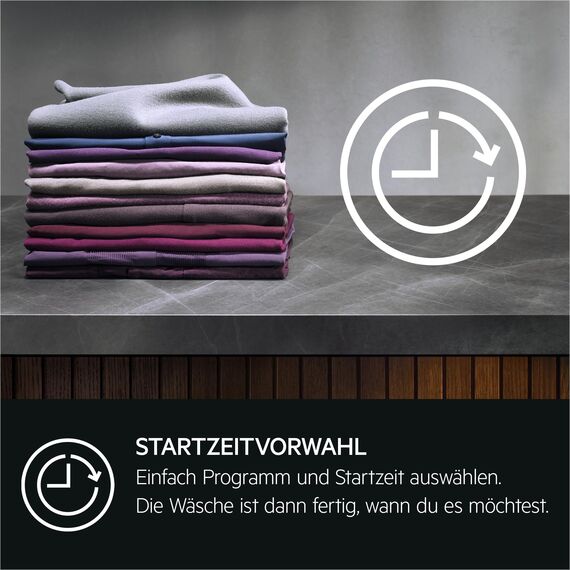 AEG AI Waschmaschine, 10 kg, Serie 6000 MaxWash - KI Waschassistent Volle Ladung in 45Min bei 30°C Sauber, Effizient, A, Hygiene-Programm mit Dampf, Nachlegefunktion, Aquastopp, 1400 U/min, LR6A5E400