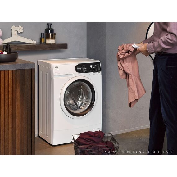 AEG Waschmaschine kompakt, 487 mm Tiefe, 7 kg, Serie 6000 ProSense -Mengenautomatik - Smarte Beladungserkennung, A, Klein, Leise, Nachlegefunktion, Wasserstopp, 1400 U/min, Inverter Motor, LSR6FA75470