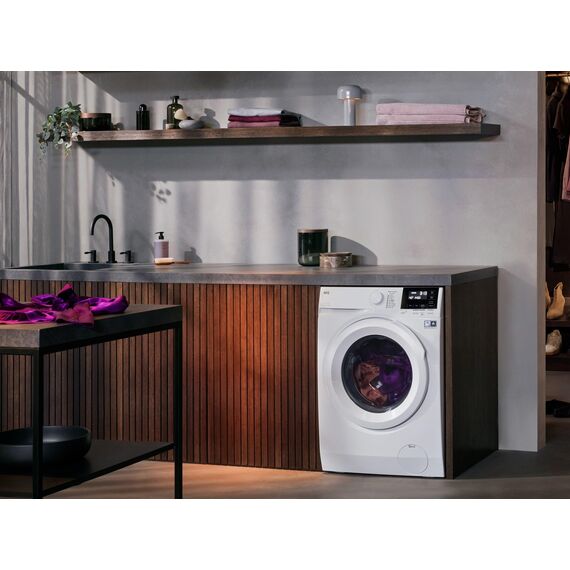 AEG Waschmaschine, 8,0 kg, Leise, Mengenautomatik, Nachlegefunktion, Kindersicherung, Schontrommel, Wasserstopp, 1600 U/min, LR6A668