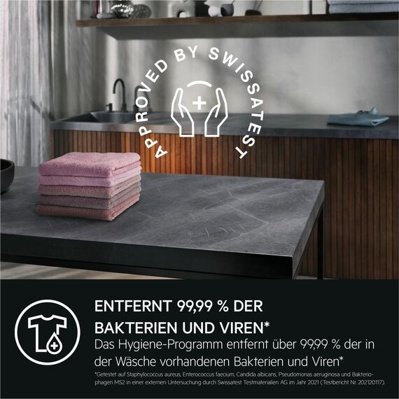 AEG AI Waschmaschine, 9 kg, Serie 6000 MaxWash - KI Waschassistent Volle Ladung in 45Min bei 30°C Sauber & Effizient, A, Hygiene-Programm mit Dampf, Nachlegefunktion, Aquastopp, 1400 U/min, LR6AMZ49FL