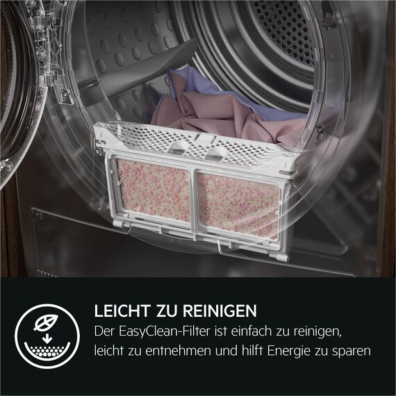 AEG Wärmepumpentrockner 8kg, Testsieger der Stiftung Warentest 2025, neue Energiekl. B, Serie 8000 AbsoluteCare Wolle- & Seidetrocknung, Reversierautomatik für Knitterschutz, Innenbeleuchtung TR8AMZ78
