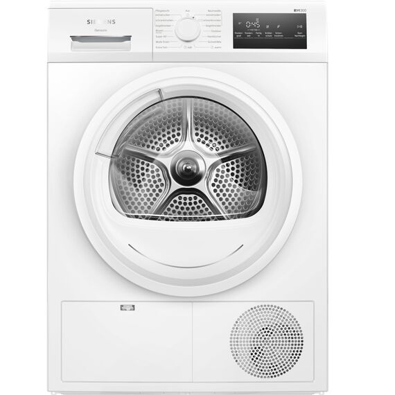 Siemens WT45HVA3 iQ300 Wärmepumpen-Trockner, 8 kg, autoDry-Technologie - schonendes, präzises Trocknen, Outdoor-Trockenprogramm - Trocknen von Funktionskleidung, easyClean-Filter - einfaches reinigen