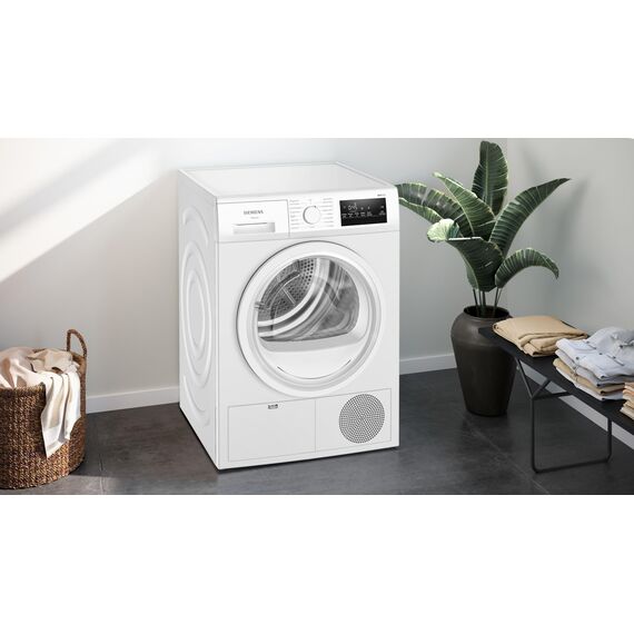 Siemens WT45HVA3 iQ300 Wärmepumpen-Trockner, 8 kg, autoDry-Technologie - schonendes, präzises Trocknen, Outdoor-Trockenprogramm - Trocknen von Funktionskleidung, easyClean-Filter - einfaches reinigen